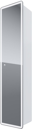 Пенал Dreja Point 40 c подсветкой белый/зеркальный