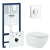 Инсталляция Grohe Rapid SL 38772001 с кнопкой + унитаз подвесной beWash Bogen 88393201