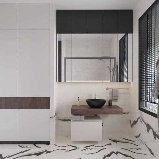 Мебель для ванной VitrA Ольборг 50: столешница 100 без отверстий, дуб карпентер + тумба 50