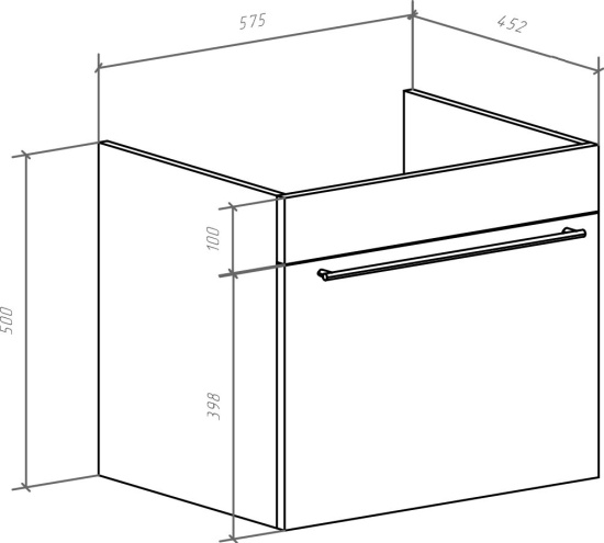 Мебель для ванной Bellezza Альдо 60 белая, 1 ящик