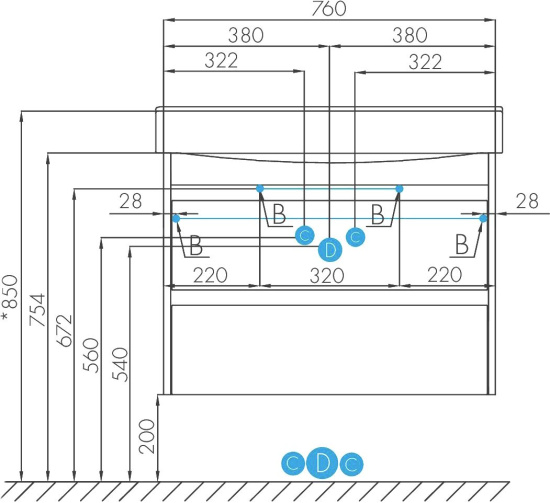 Тумба с раковиной Aquaton Нортон 80, подвесная, белый глянец