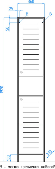Пенал Style Line Кантри 36 венге