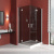 Душевой уголок Vegas Glass AFA-F LUX 120*100 01 07 R, профиль белый, стекло графит