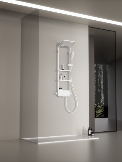 Душевая стойка AQUAme AQM8003W с термостатом