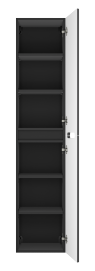 Шкаф-пенал Misty Роял 35 черный подвесной, универсальный