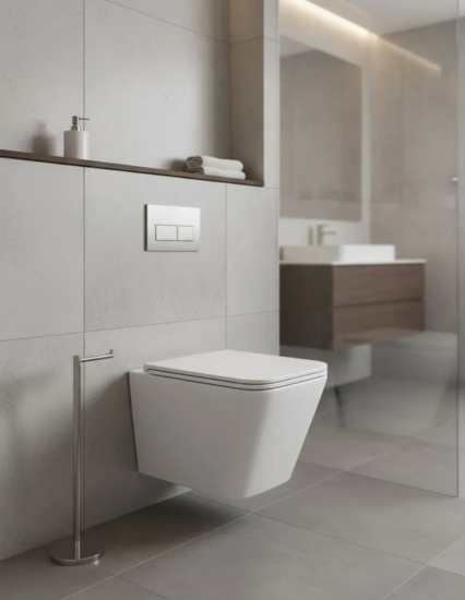 Инсталляция Geberit Duofix Delta UP100 111.153.00.1 с кнопкой + унитаз подвесной WeltWasser Gudzon 485 WT