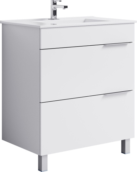 Тумба с раковиной Aqwella Brig 75 напольная, белая