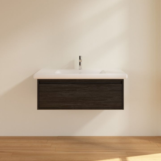 Тумба с раковиной Villeroy & Boch Antheus 100 black ash, подвесная