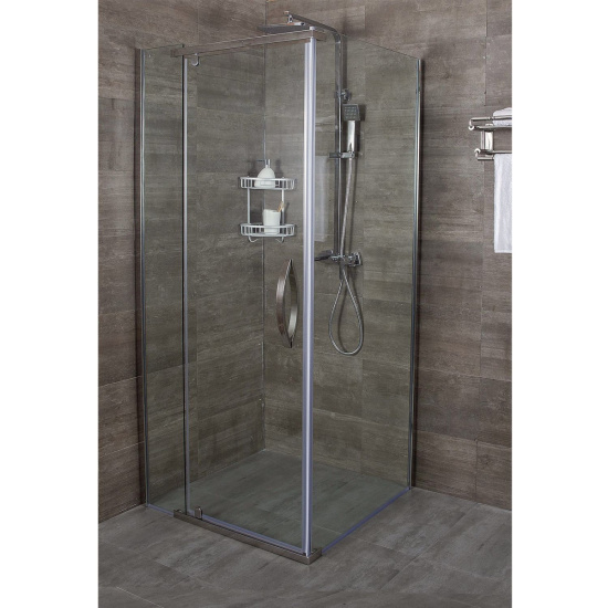 Душевой уголок Alex Baitler AB24100S 100х100 см, профиль хром, стекло прозрачное