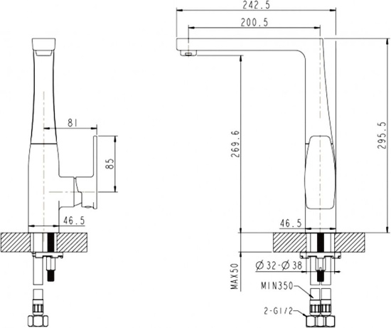 Смеситель для кухни Bravat Riffle F772106C