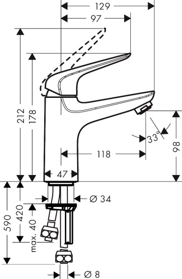 Смеситель для раковины Hansgrohe Novus 71036000