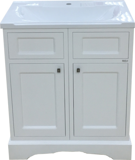 Тумба с раковиной Misty Герда 70 белая эмаль, напольная