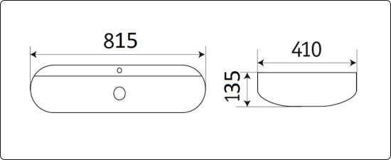Накладная раковина CeramaLux D1347
