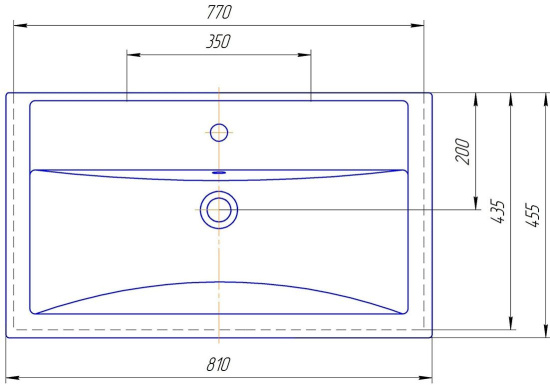 Мебель для ванной СанТа Калипсо Люкс 80 подвесная 2 ящика