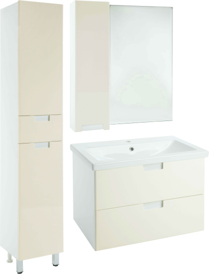 Зеркало Bellezza Пегас 80 L бежевое