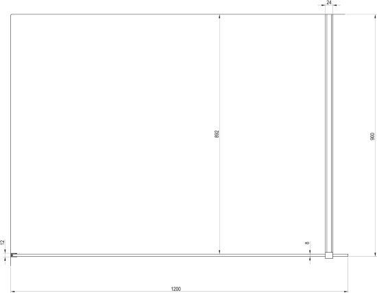 Душевая перегородка Ravak Walk-In Wall 120 + кронштейн 90 см, черный