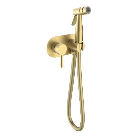 Гигиенический душ со смесителем  Raglo R20.52.03 со смесителем, сатин золотой