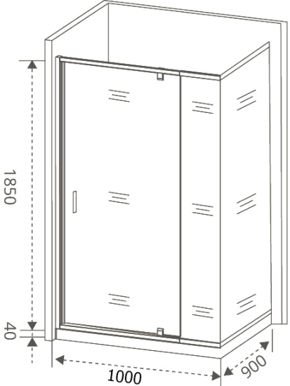 Душевой уголок Good Door Orion WTW-PD+SP-G-CH 100x90