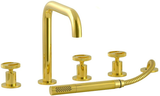 Смеситель на борт ванны Migliore Reversa 28204 золото