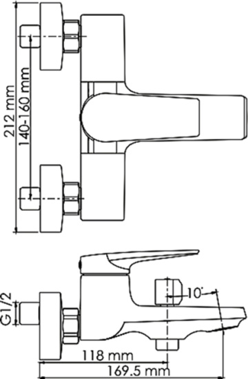 Смеситель для ванны Wasserkraft Glan 6601