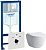 Инсталляция Grohe Rapid SL 38775001 4 в 1 с кнопкой + унитаз подвесной Laufen Pro Rimless 8.2096.6.000.000.1 безободковый + сиденье Pro 8.9695.1.300.000.1