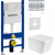 Инсталляция Geberit Duofix Delta UP100 111.153.00.1 с кнопкой + унитаз подвесной WeltWasser Gudzon 485 WT