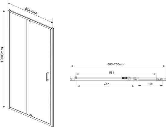 Душевой уголок Vincea Intra VSR-1I708080CL 80x80 см, профиль хром, стекло прозрачное