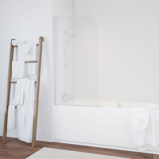 Шторка на ванну Vegas Glass EV 76 01 10 L профиль белый, стекло сатин