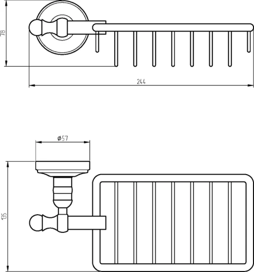Полка Migliore Mirella 17336 золото