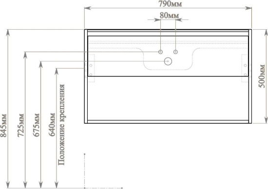 Мебель для ванной Sanvit Контур 80 белая глянцевая