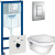 Инсталляция Grohe Rapid SL 38775001 + кнопка + унитаз подвесной Gustavsberg Hygienic Flush WWC 5G84HR01 безободковый