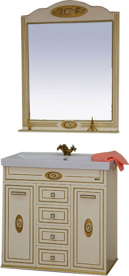 Мебель для ванной Misty Roma 75 бежевая патина