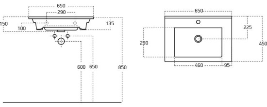Мебель для ванной Aquanet Тулон 65