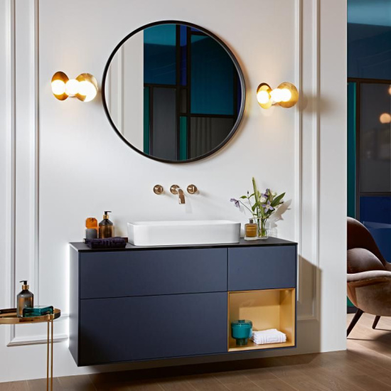 Зеркало Villeroy & Boch Antheus B30500PW 85 black ash, круглое