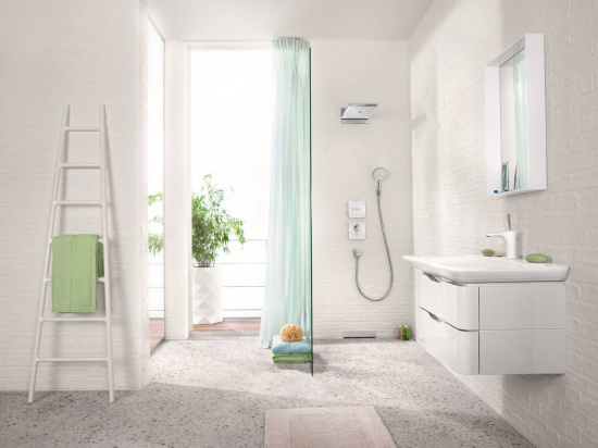 Смеситель для душа Hansgrohe ShowerSelect Glass 15735400 термостат, хром