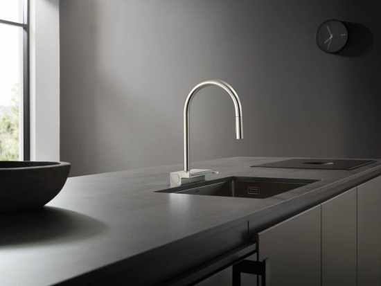 Смеситель для кухни Hansgrohe Aquno Select M81 73831800 сталь