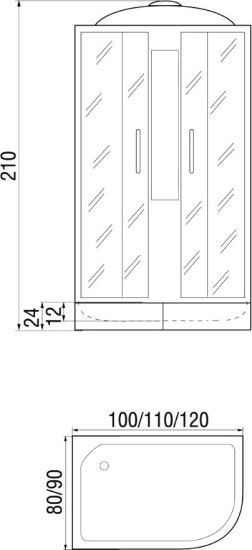 Душевая кабина River Nara 120/80/24 МТ R