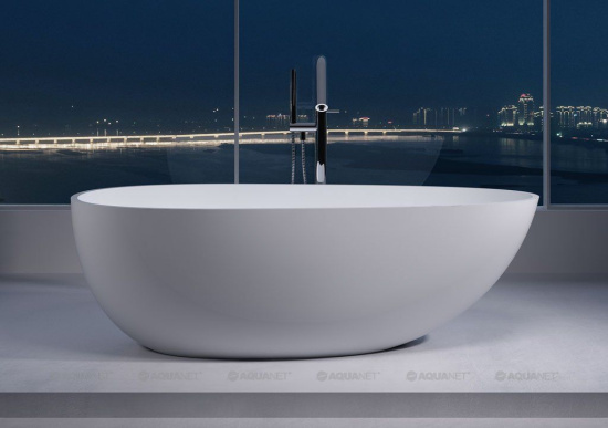 Ванна из искусственного камня Aquanet Miracle TC-S06B 185x83 матовая