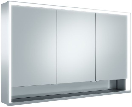 Зеркало-шкаф Keuco Royal Lumos 120 серебристое анодированное с подсветкой