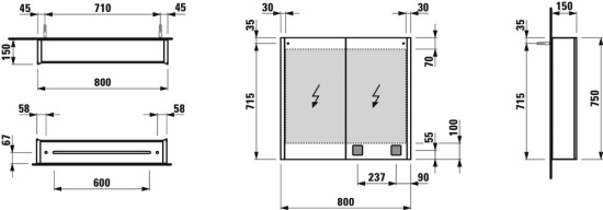 Мебель для ванной Laufen The New Classic 80 белая глянцевая