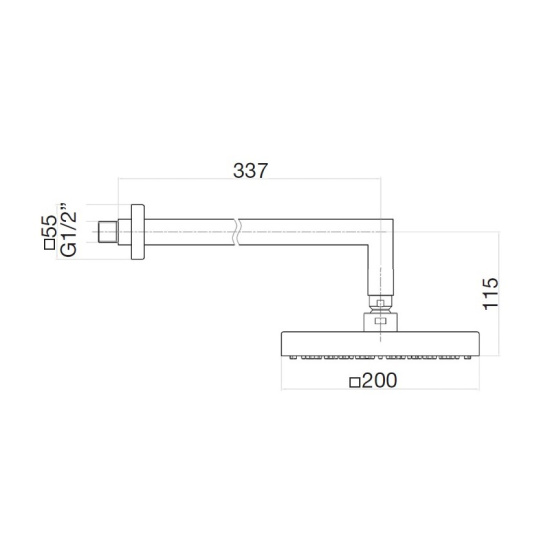 Верхний душ Webert AC0840740, белый
