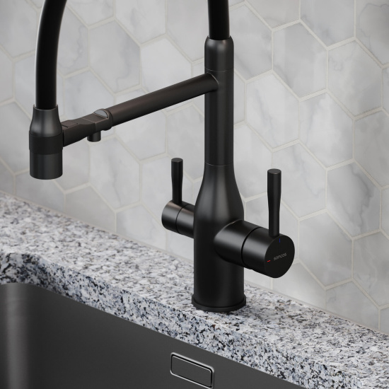 Смеситель для кухни Sancos Garda SC4009MB, матовый черный