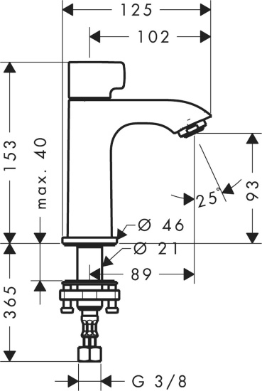 Кран для фильтра Hansgrohe Metris 31166000 хром