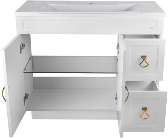 Тумба с раковиной Misty Амбра 100 2 двери, 2 ящика