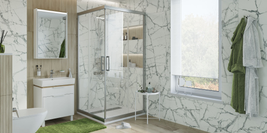 Душевой уголок Stworki Дублин 120x120 см профиль хром матовый