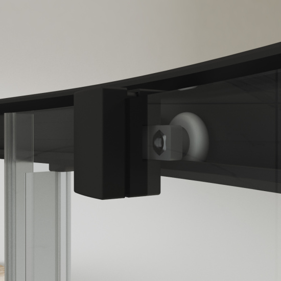 Душевая дверь в нишу Stworki Стокгольм DE019D2110200 110 см профиль черный матовый, стекло матовое
