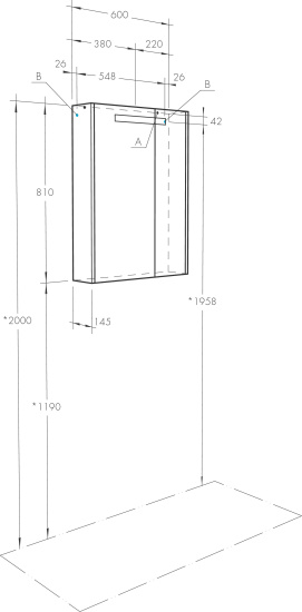Мебель для ванной Aquaton Верди Pro 60 Н ясень фабрик