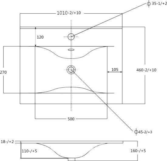 Тумба с раковиной Sanvit Авеню 3 100 сталь
