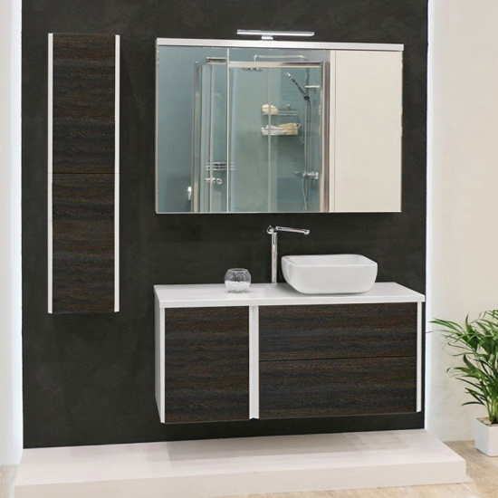 Тумба с раковиной Aquaton Брук 120 (80+40) дуб феррара