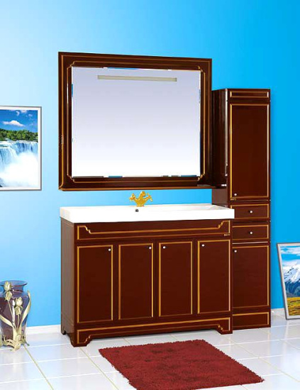 Тумба с раковиной Misty Praga 120 бордо патина